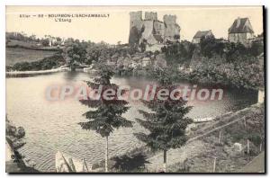 Postcard Old Bourbon Archambault Etang