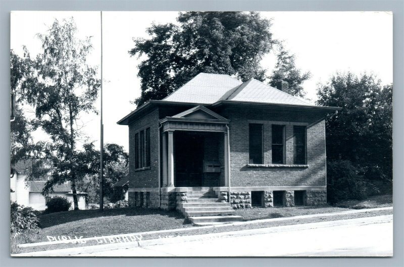 WEST BRANCH IA PUBLIC LIBRARY VINTAGE REAL PHOTO POSTCARD RPPC