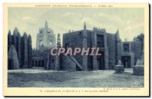 Old Postcard Paris International Exposition Coloniale 1931 The whole AOF sect...