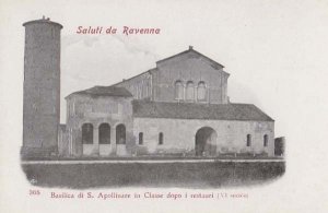 Saluti Da Ravenna Basilica Apollinare Building Italy Italian Antique Postcard