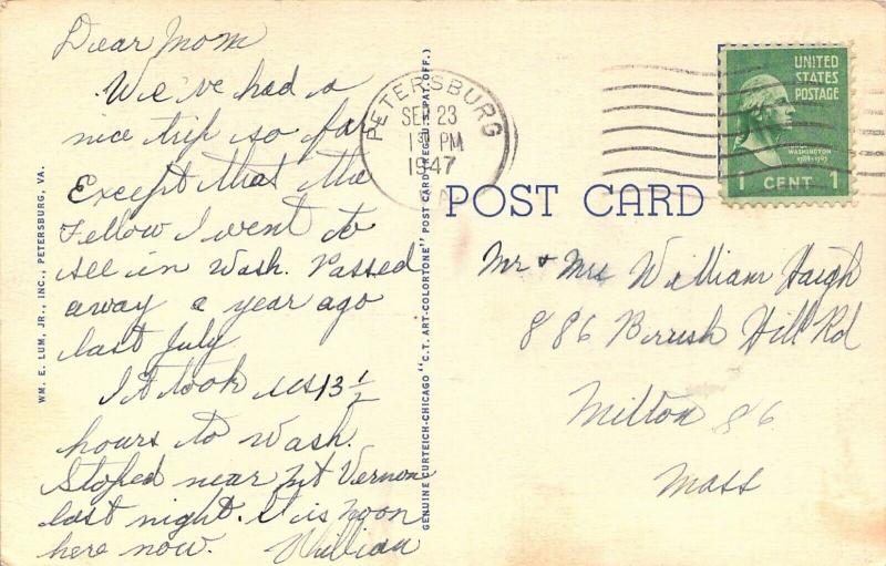 Linen Era,Large Letter,Greetings From Petersburg , VA,Old Postcard ...