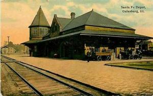 IL, Galesburg, Illinois, Santa Fe Depot, No. A-1449