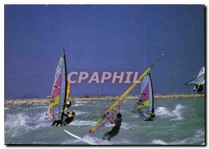 Modern Postcard The French Riviera in the Wind paradise Windsurfing Saint Lur...