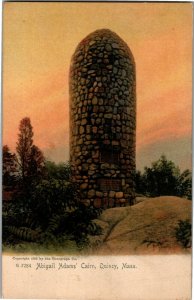 Abigail Adams Cairn, Quincy MA Undivided Back Vintage Postcard G26