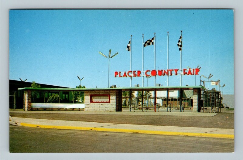 Roseville CA, Placer County Fairgrounds, Chrome California Postcard
