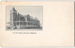 I.O.O.F. Home, Checotah, Oklahoma 1910s Vintage Postcard Antique Rare