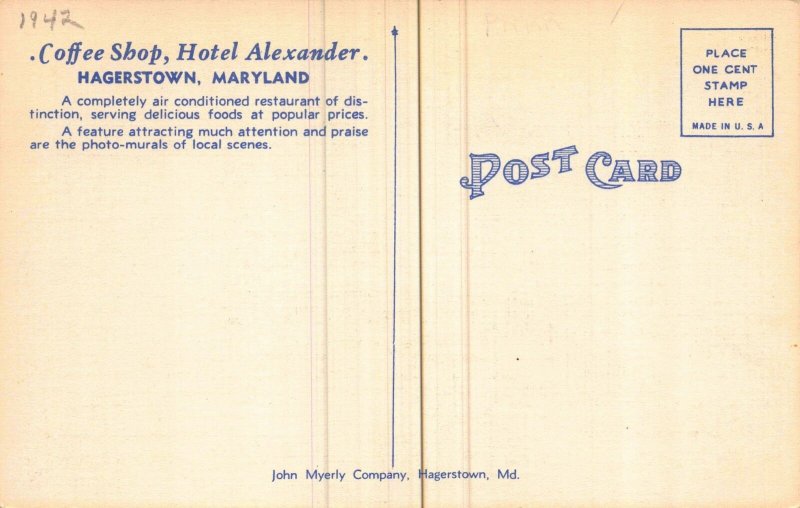 Linen Postcard Coffee Shop at Hotel Alexander in Hagerstown, Maryland~118777