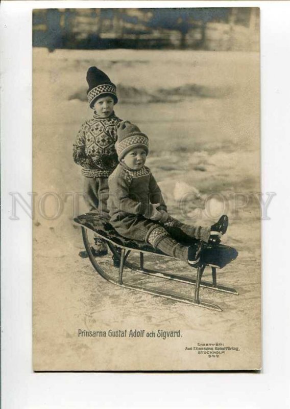 270779 Prince GUSTAF ADOLF & SIGVARD of Sweden Vintage PHOTO