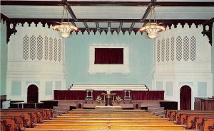 Parkersburg West Virginia 1960s Postcard Interior First Baptist Church