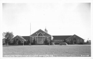 Forsyth Georgia Mary Parsons High School autos 1940s RPPC Photo Postcard 21-9146