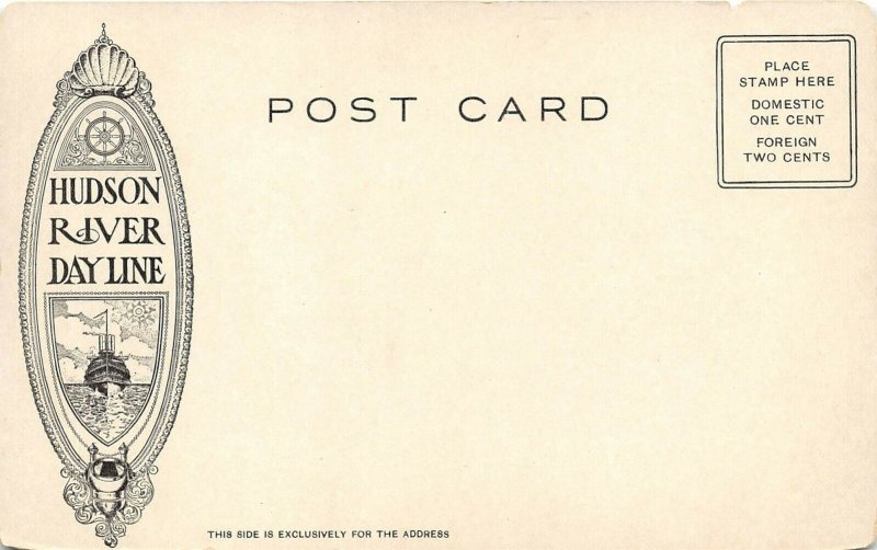 Steamer Albany Hudson River Day Line Steamship c1907 Postcard