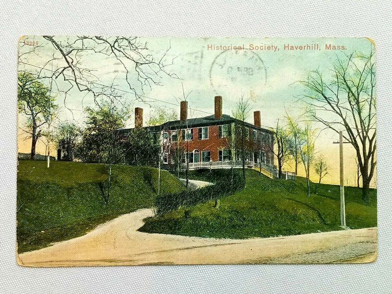 Vintage Postcard 1909 Historical Society Haverhill MA Massachusetts