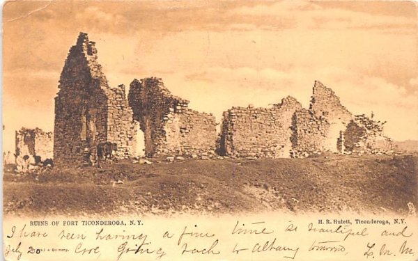 Ruins Fort Ticonderoga, New York Postcard