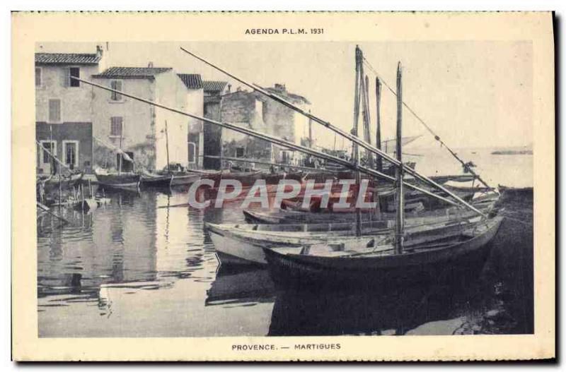 Postcard Old Boat Provence Martigues