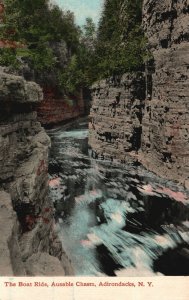 Vintage Postcard The Boat Ride Ausable Chasm Adirondacks Mountains New York NY