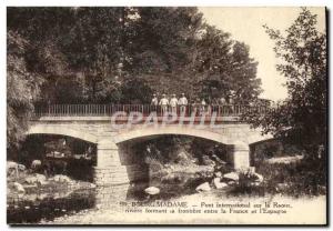 Postcard Old Customs Customs Bourg Madame International Bridge Reur river for...