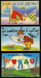 Comic Humor Postcards (44) ALL different ALL MINT Unused C1930s/1940s