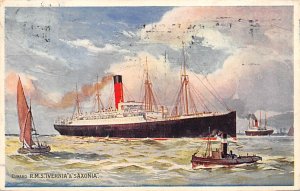 RMS Ivernia & Saxonia Cunard Line Ship 1907 