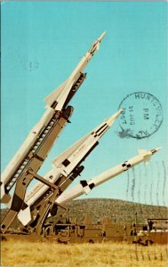 Postcard AL Huntsville Nike Family of Guided Missiles US Army Photograph 1967 H1