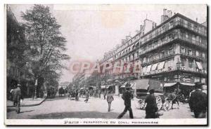 Old Postcard Paris Perspective Doul Poissonniere