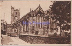 Cornwall Postcard - Launceston, St Mary Magdalene Church. Posted 1951 - RS37256