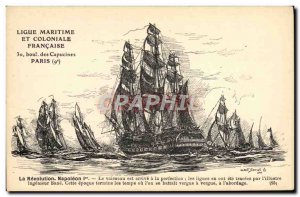 Old Postcard Boat Sailboat Revolution Napoleon 1st Sebille