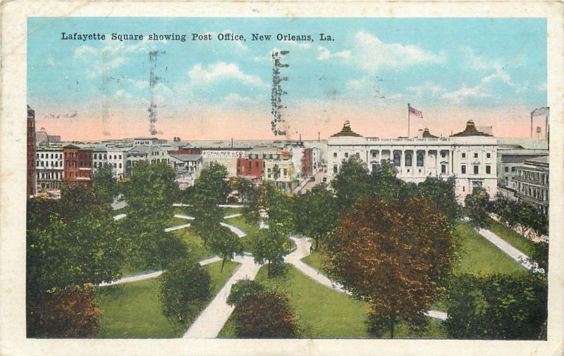 Lafayette Square showing Post Office New Orleans