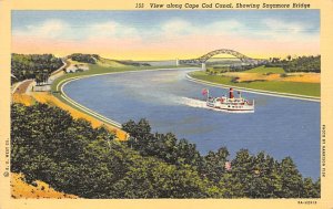 Cape Cod Canal, Showing Sagamore Bridge Canal Unused 