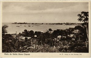 PC CPA ANGOLA, S. THOMÉ, VISTA DA BAHIA ANNA CHAVES, VINTAGE POSTCARD (b20854)