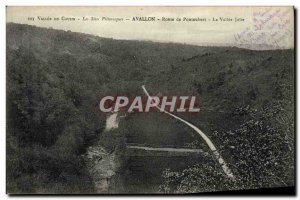 Old Postcard Vallee Du Cousin the Picturesque Sites Avallon Route De Pontaube...