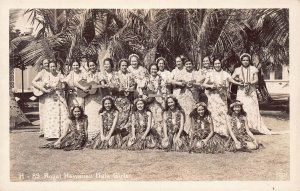 J76/ Hawaii RPPC Postcard c1940s Native Hawaiian Hula Girls 12