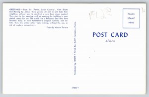 Lancaster Pennsylvania~Dutch Country~Amish Barn Raising~Vintage Postcard