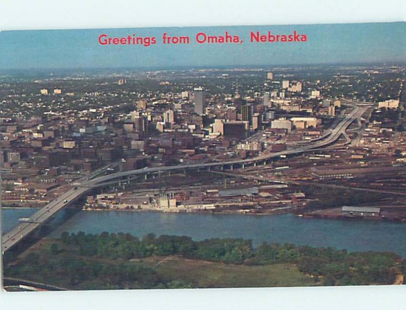 Pre-1980 PANORAMIC VIEW Omaha Nebraska NE i0974