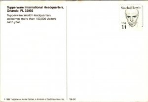 Tupperware International Headquarters, night, Orlando, Florida Postcard 1986