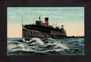 QC PQ Steamer Rapids King Steamship Ship Montreal Quebec Carte Postale Postcard