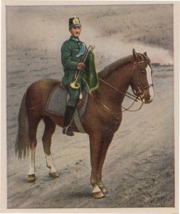 German WW1 Military Soldier Horse  Revolution Cigarette Card