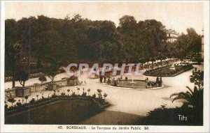 Postcard Old Bordeaux La Terrasse du Jardin Public