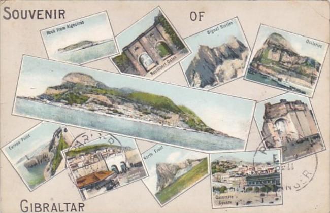 Souvenir Of Gibraltar Multi View 1912