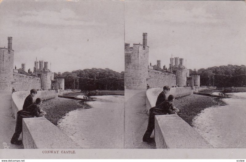 Stereoscope Postcard ; Conway Castle , UK , 00-10s ; TUCK 2224