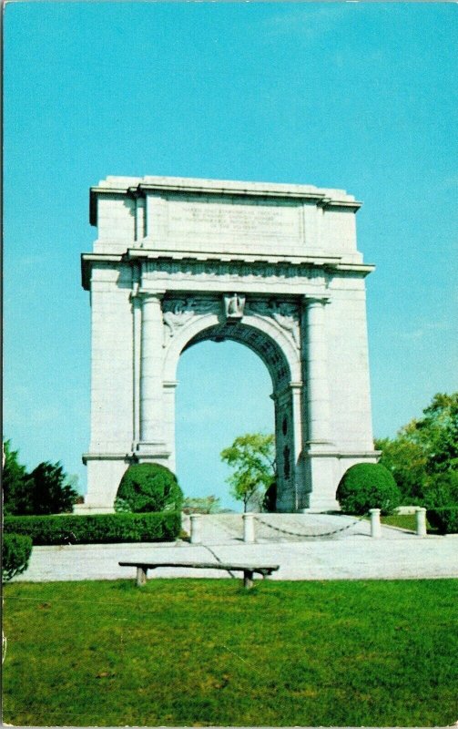 National Memorial Arch Valley Forge PA Pennsylvania Postcard Curteich VTG UNP 