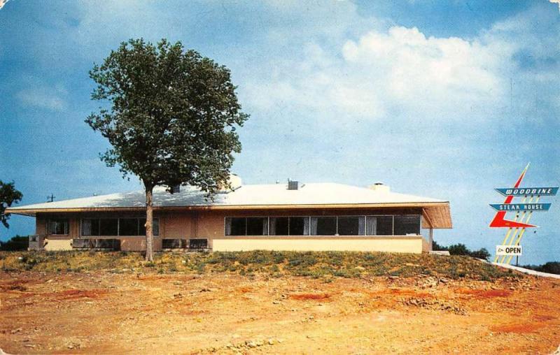 Wagoner Oklahoma Woodbine Steak House Street View Vintage Postcard K52789