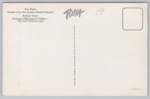 Flagstaff Arizona~Sunset Over Grand Canyon~Monument Valley~Petley Pub~Vintage PC 