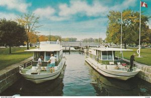 RIDEAU CANAL , Ontario ,  Canada , 50-60s ; Pleasure Boats in Lock