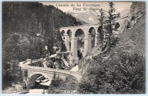 PONT ST. MARIE, FRANCE  Electric Railway CHEMIN de fer ELECTRIQUE  Postcard