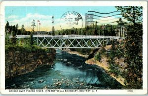 Bridge over Pigeon River Postcard Tennessee Postmarked 1933
