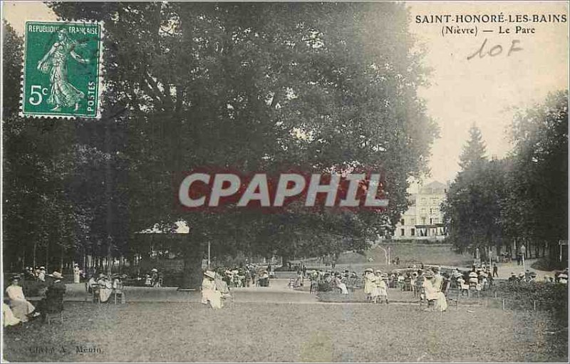 Postcard Old Saint Honore les Bains (Nievre) Park