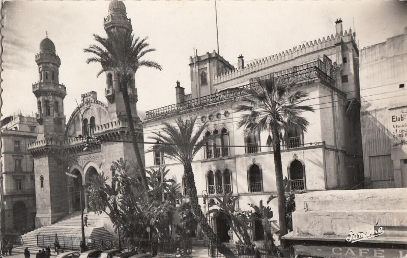 Algeria Alger palace & cathedral photo postcard