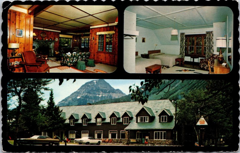 Waterton Lakes Nat. Park Alberta Canada Kilmorey Motor Lodge Postcard used 1960s