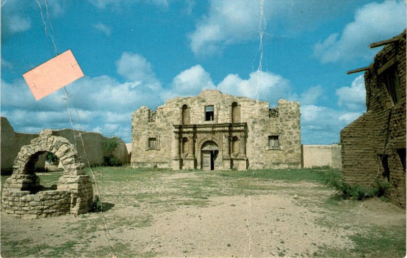 Alamo Courtyard, Alamo Village, Shahan Angus Ranch, U.S. 90, Postcard