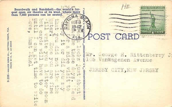 Ocean Front Boardwalk and Bandshell Daytona Beach, Florida  